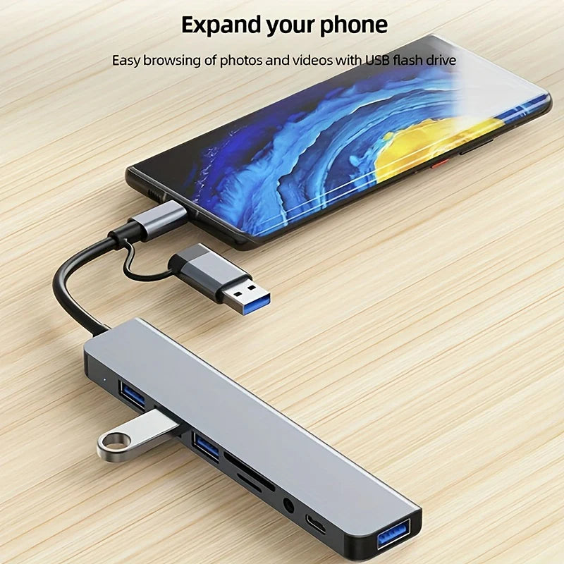 8 en 1 USB Hub