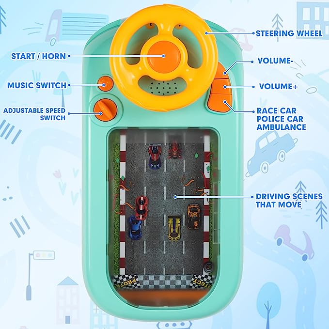 Simulation Conduite Voiture Jouet Volant Enfants Bébé Jouets Interactifs