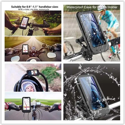 Support de téléphone de moto étanche et rotatif