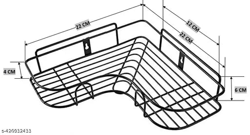 Lot de 2 étagères d'angle de salle de bain sans perçage, en acier inoxydable