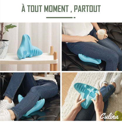 Coussin De Massage Pour Le Cou Et Épaules, Oreiller De Traction Chiropratique Pour L'apaisement Du Corps Et Soulagement Des Douleurs
