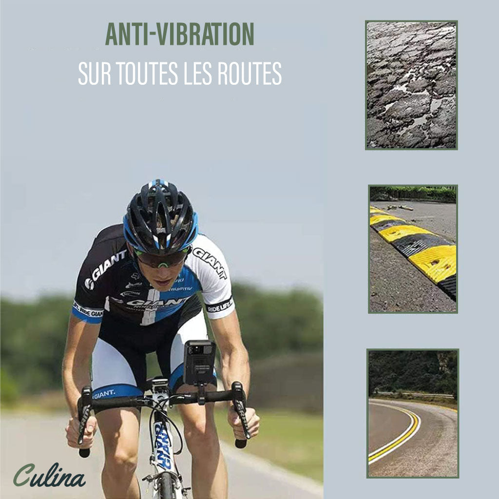 Support De Téléphone Pour Moto Et Vélo, Étanche À Rotation De 360° Avec Écran Résistant À L’eau.