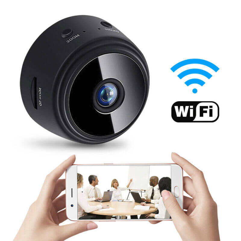 Mini Caméra de Surveillance WIFI 4K, Vision Nocturne & Détection