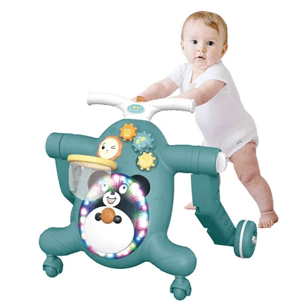 Trotteur 3 en 1 Pousseur pour Bébé avec Lumière et Musique