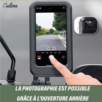 Support De Téléphone Pour Moto Et Vélo, Étanche À Rotation De 360° Avec Écran Résistant À L’eau.
