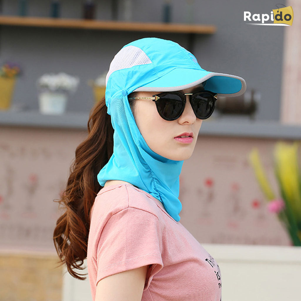 Chapeau De Soleil Avec Protection Pour Le Cou Et Le Visage