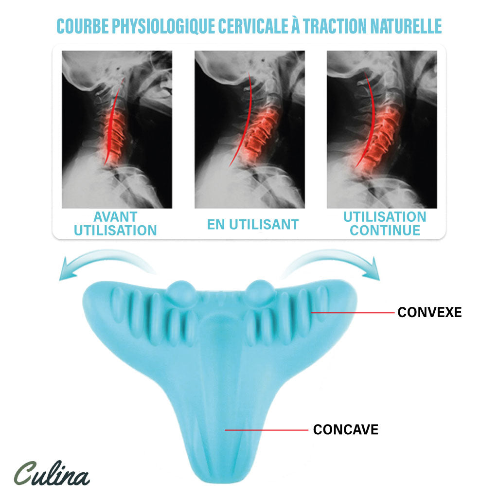 Coussin De Massage Pour Le Cou Et Épaules, Oreiller De Traction Chiropratique Pour L'apaisement Du Corps Et Soulagement Des Douleurs